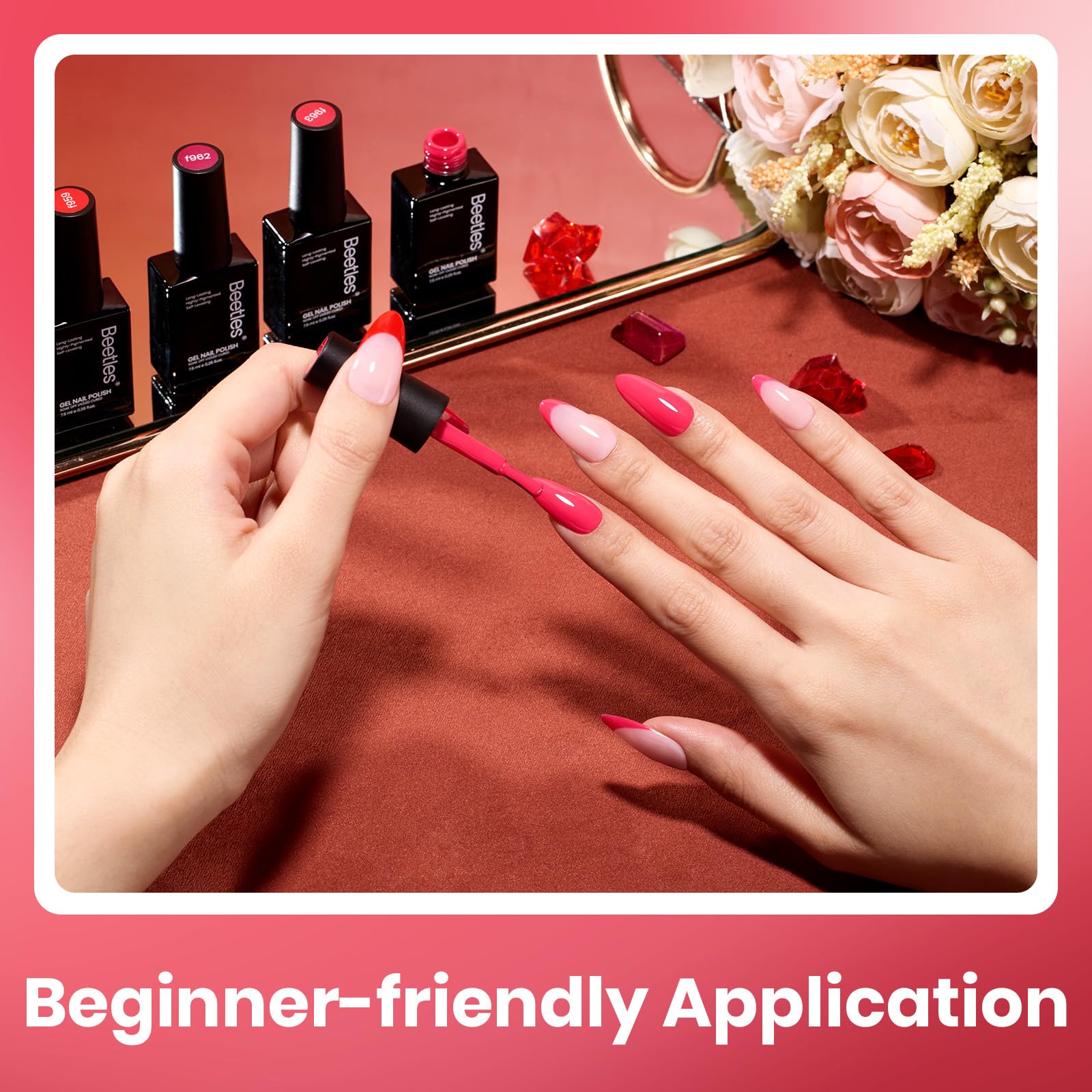 Beetles uv-led lamp-cure image illustrating fast curing for efficient at-home manicures