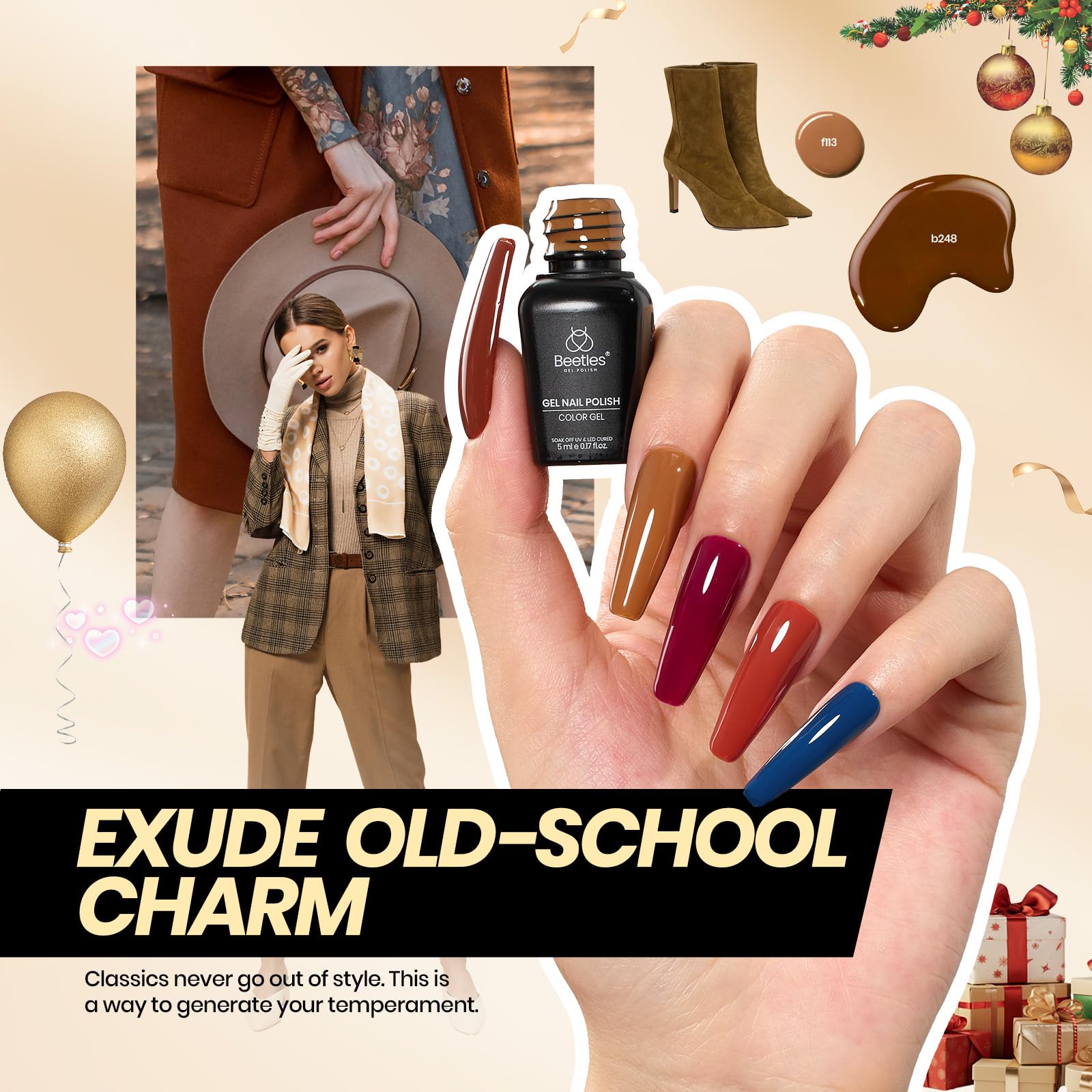Beetles UV light in action speeds curing for quick, durable nails.