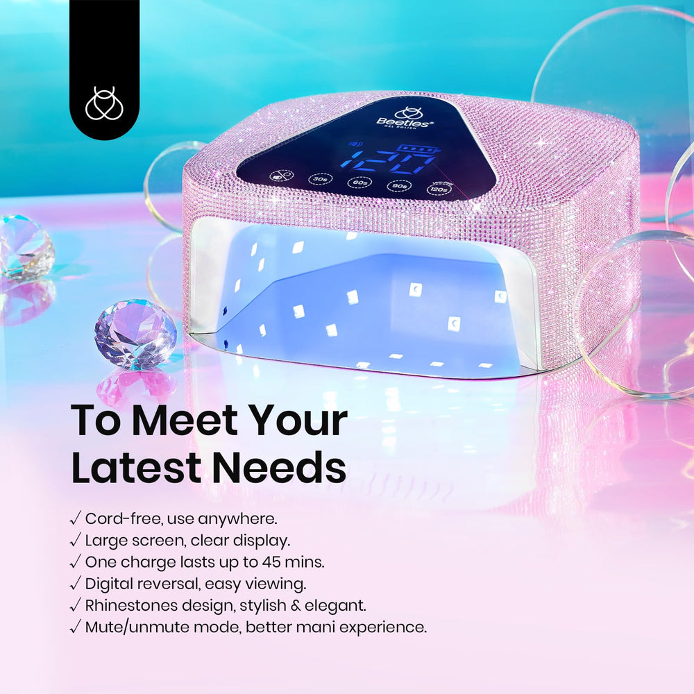 Beetles UV Nail Lamp low-heat mode reduces initial warmth during curing.