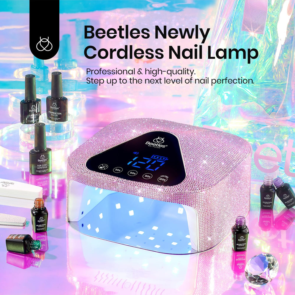 Beetles UV Nail Lamp spacious curing area supports hand and foot.