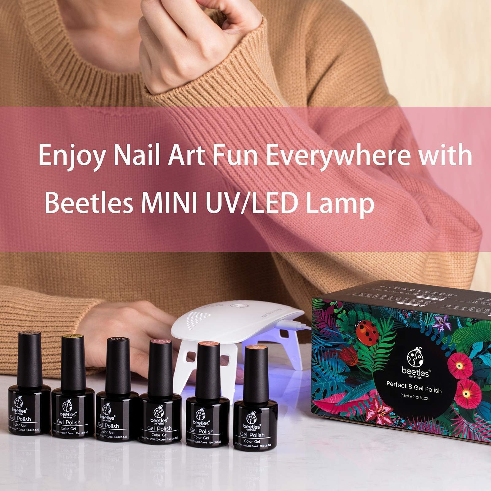 Beetles Gel Polish UV Nail Lamp design supports travel, salon, or home setups.