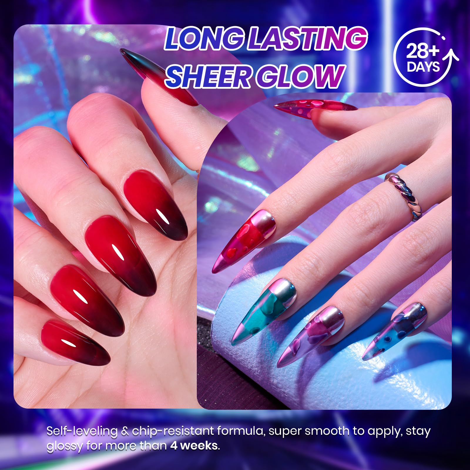 Beetles Vivid Noel red bottle—bold jelly color for statement nails.