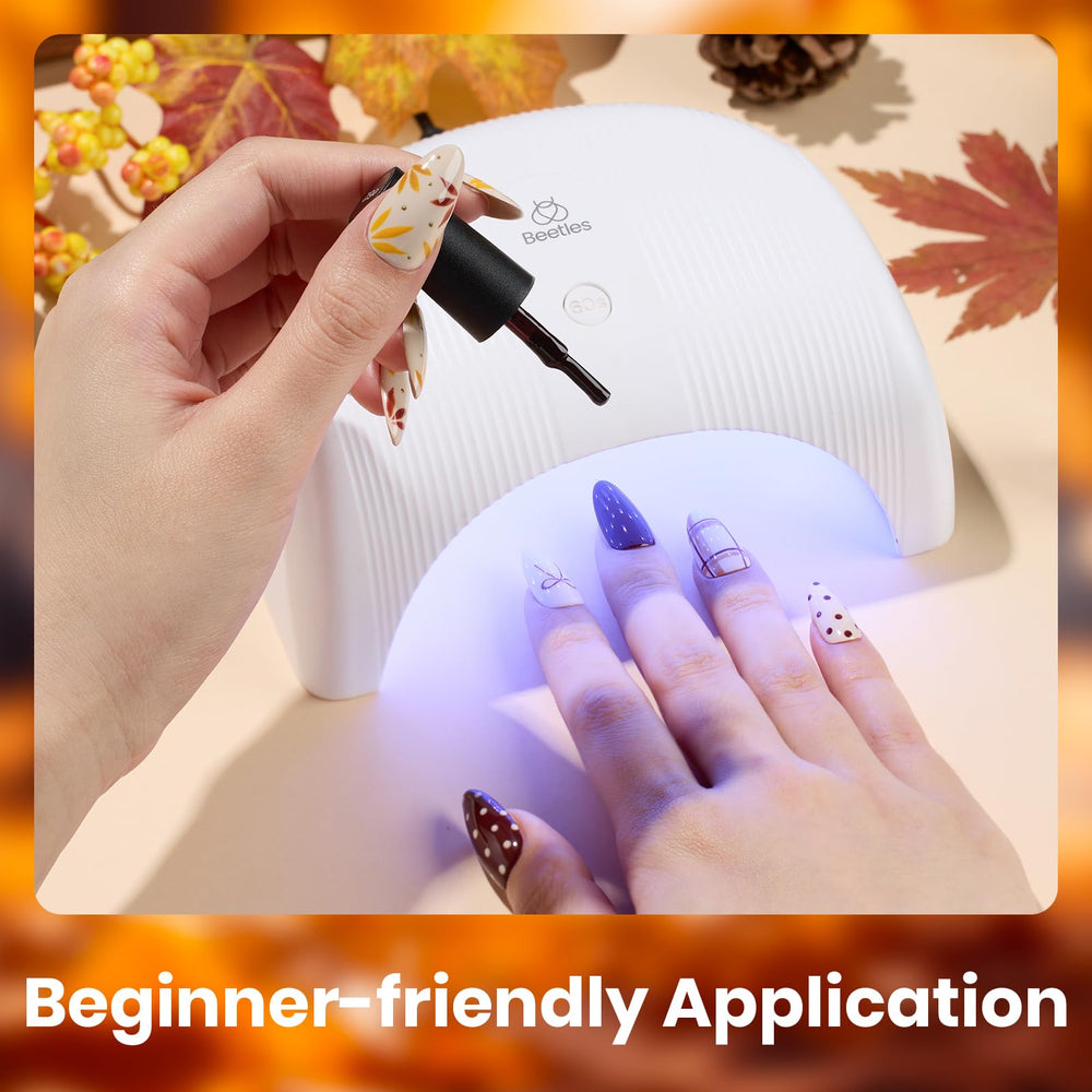 Beetles Waltz UV/LED curing setup illustrates quick cure for home manicures.