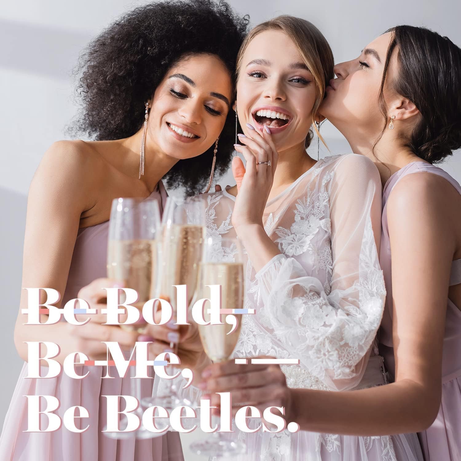 Beetles Wedding Gel Nail Polish Set at-home manicure setup for DIY nail art.