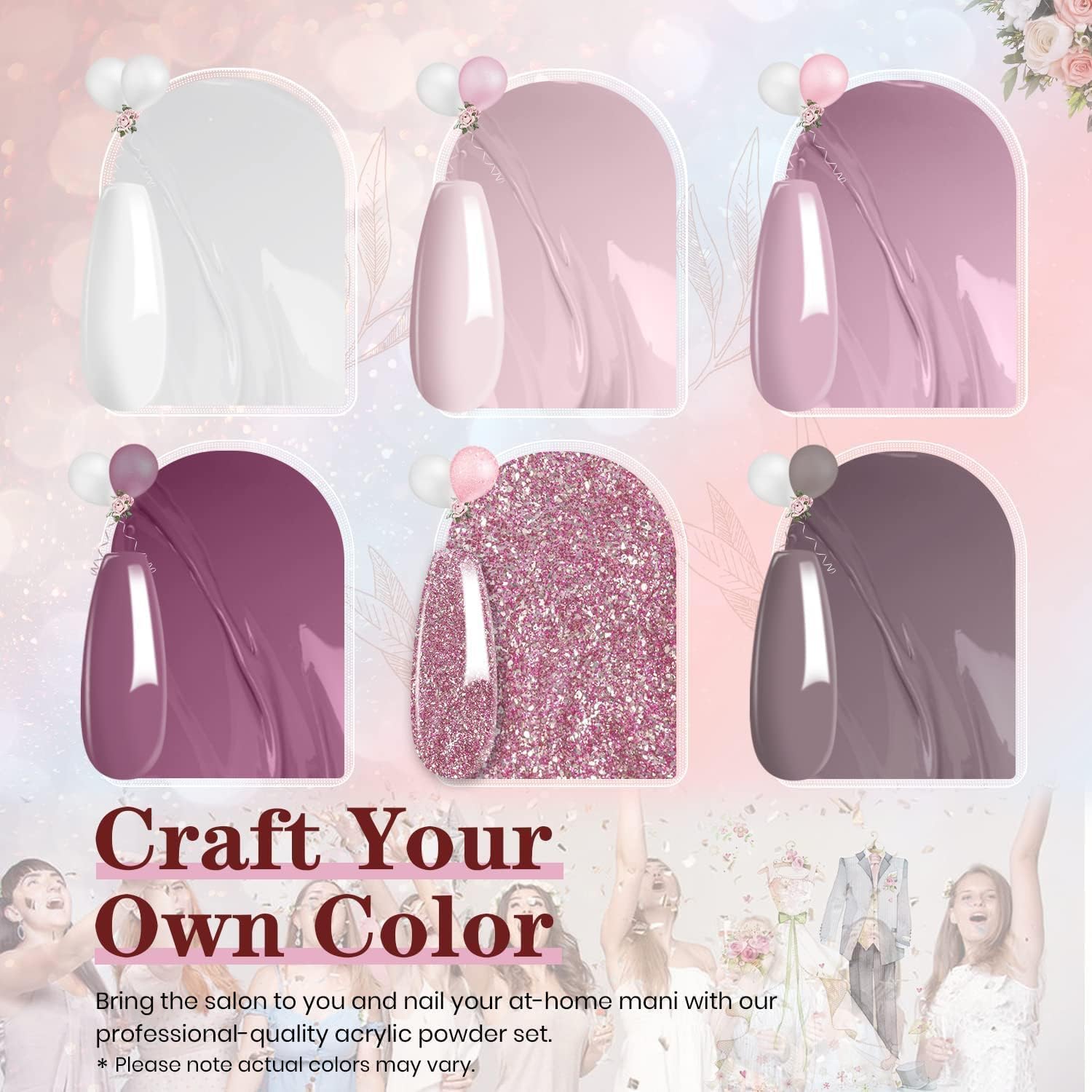 Beetles Wedding Gel Nail Polish Set rose-pink swatch for soft, romantic bridal nails.