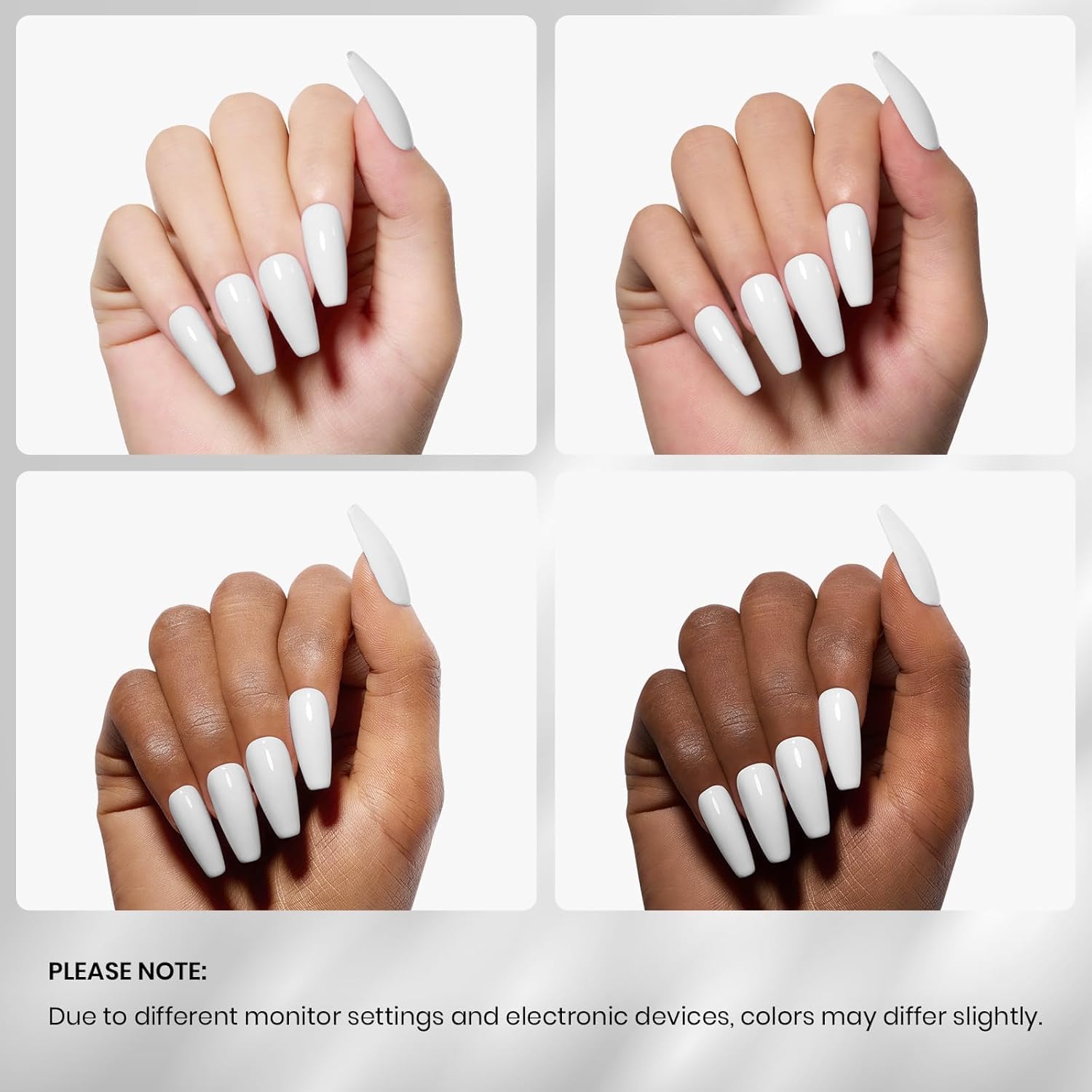 Beetles White Gel Nail Polish nails application demonstrates smooth layering.