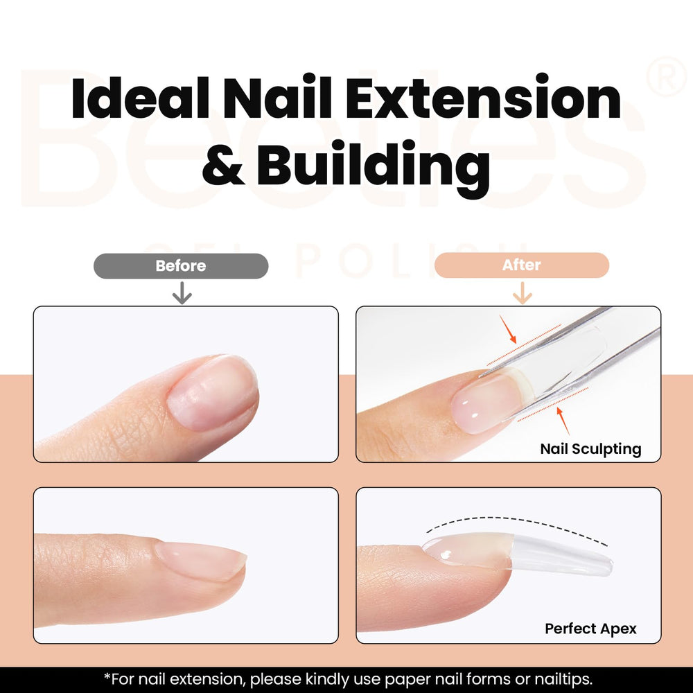 Beetles winter brown builder nails swatch showing rich color and strength