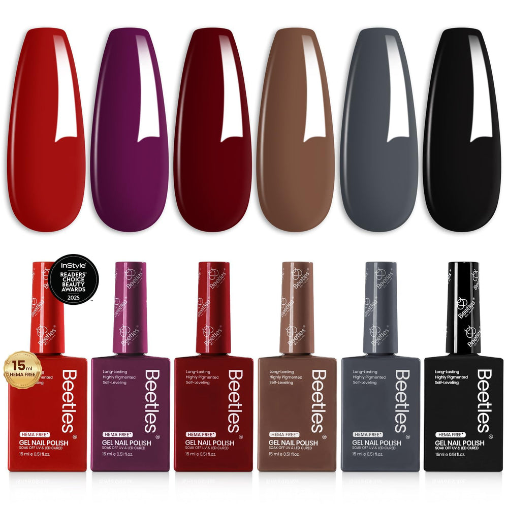 Beetles Winter Gel Nail Polish Set bottles collection offers versatile color options for a stylish manicure.