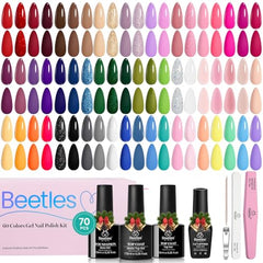 Beetles Winter Gel Nail Polish Set box—complete home manicure starter kit for beginners.
