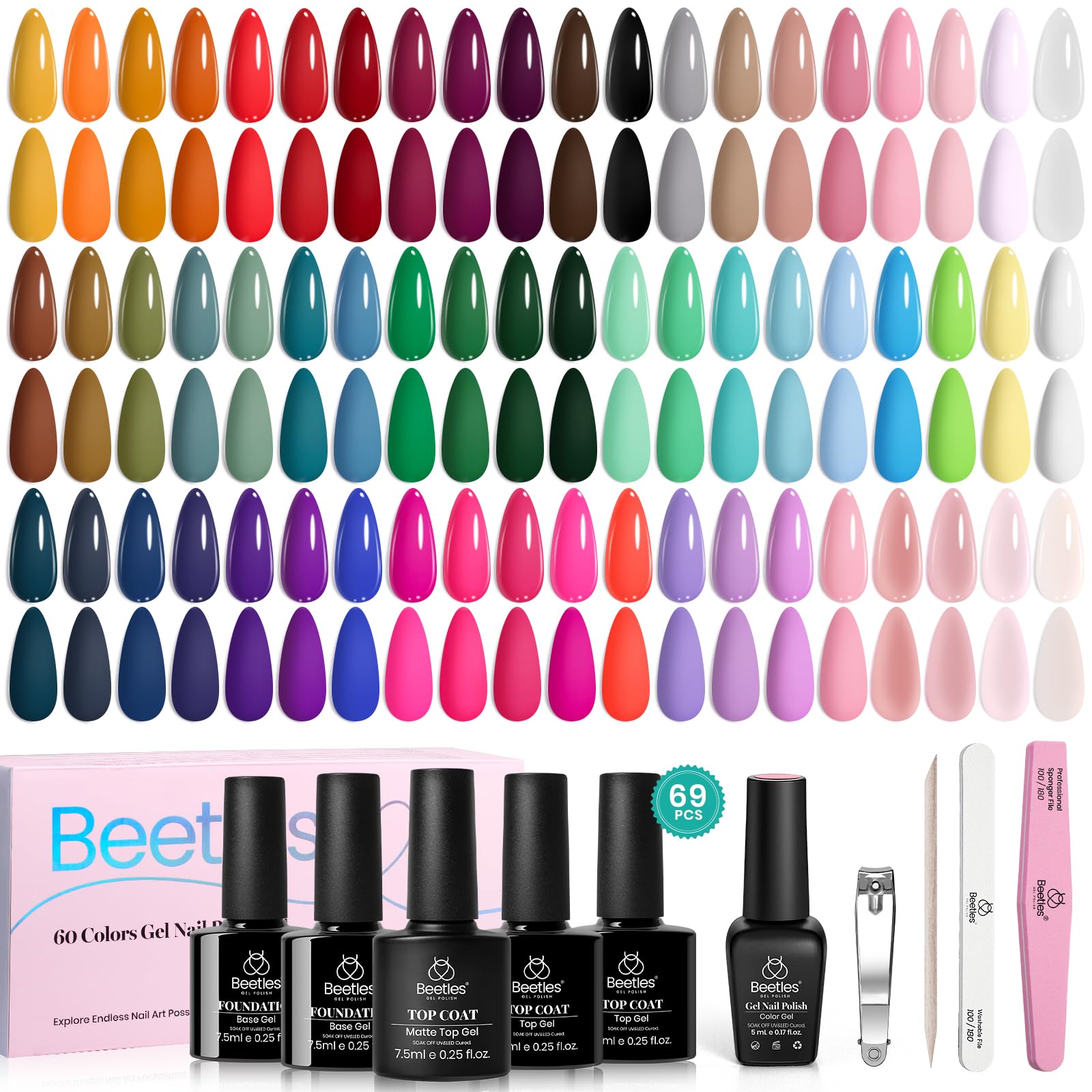 Beetles Winter Gel Nail Polish Set color palette for versatile day-to-night looks.