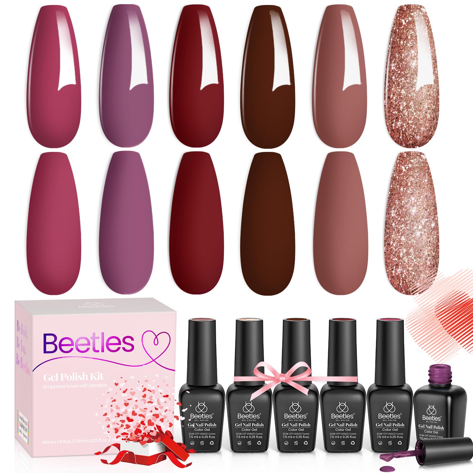 Beetles Winter Gel Nail Polish Set gift-ready packaging for beauty lovers
