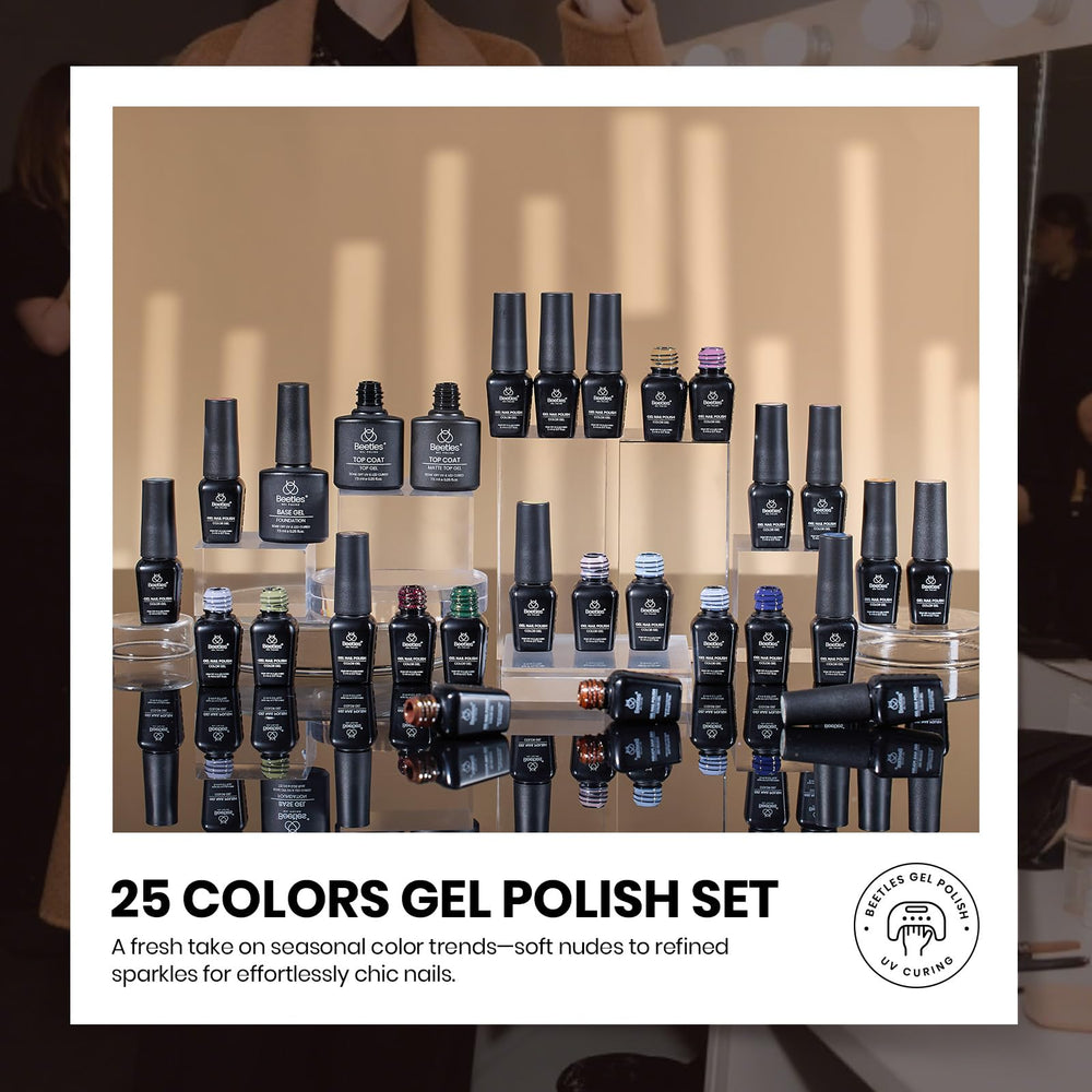 Beetles Winter gel polish gift packaging appeals to fans of seasonal nails and gifting.