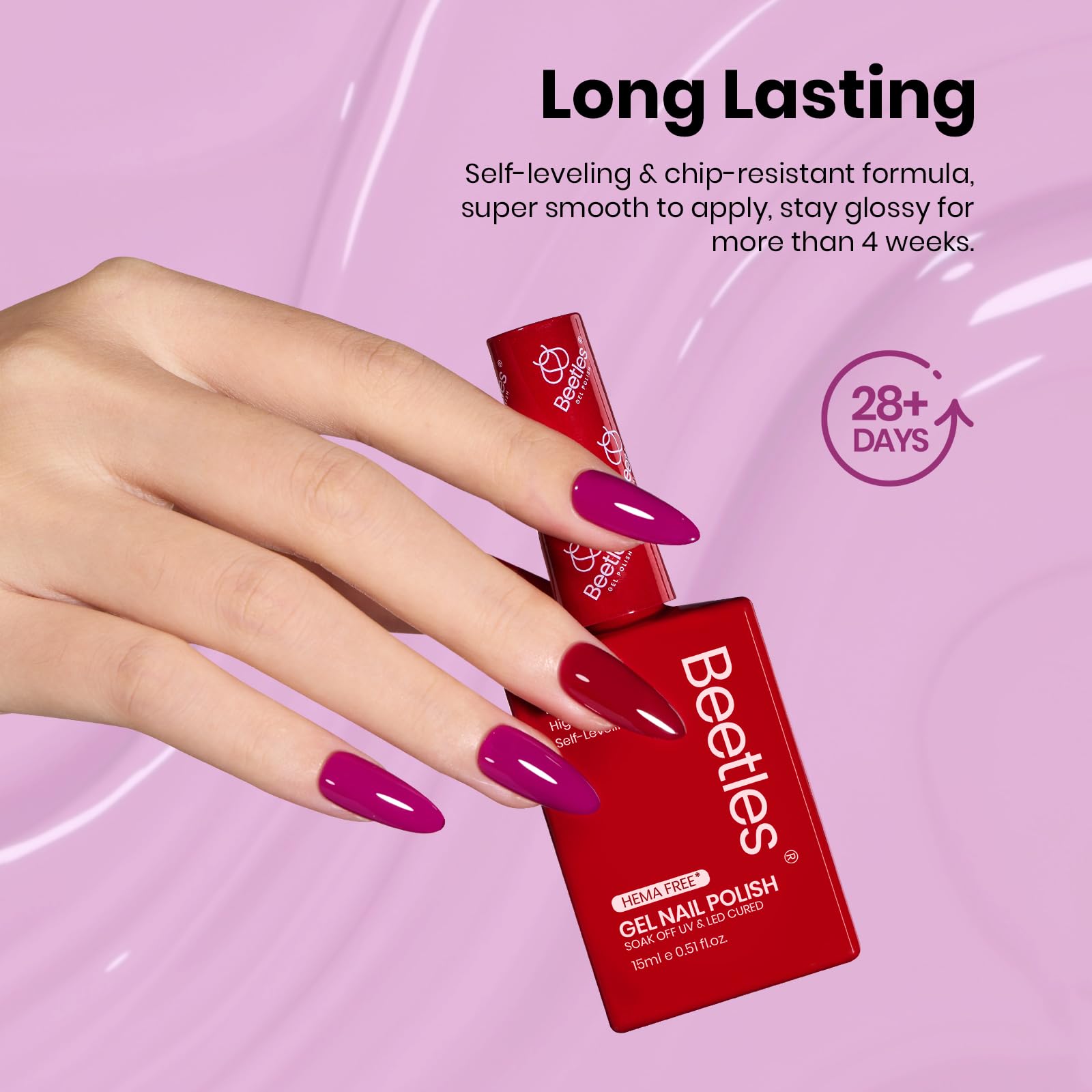 Beetles Winter Gel Nail Polish Set gray bottle adds cool sophistication and chic finish.