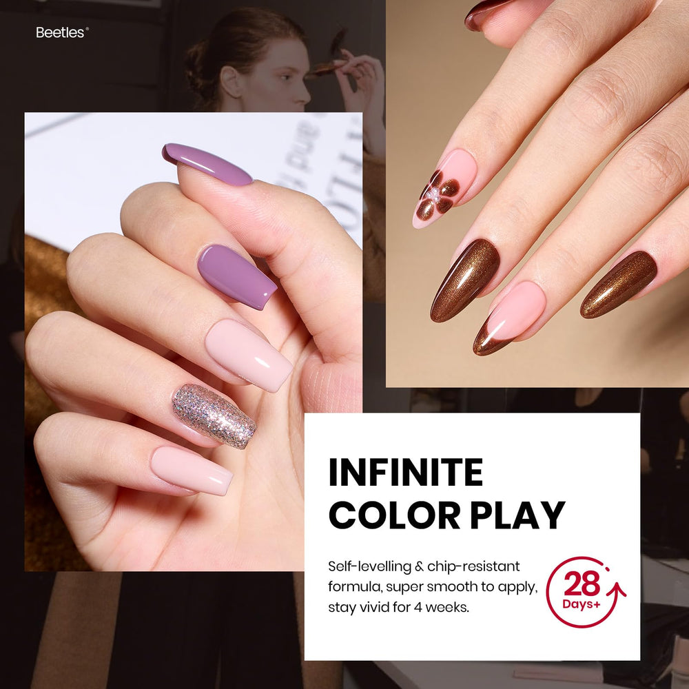 Beetles Winter gel polish swatches display rich winter hues for inspiration and color matching.