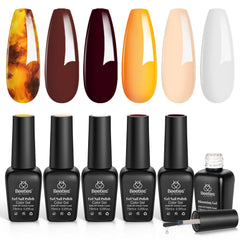 Beetles Winter Gel Polish Amber Attraction bottle front showing rich hues for festive nails