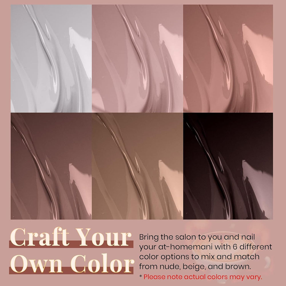 Beetles Winter Gel Polish Colors swatch strip, mauve and beige tones for everyday wear.
