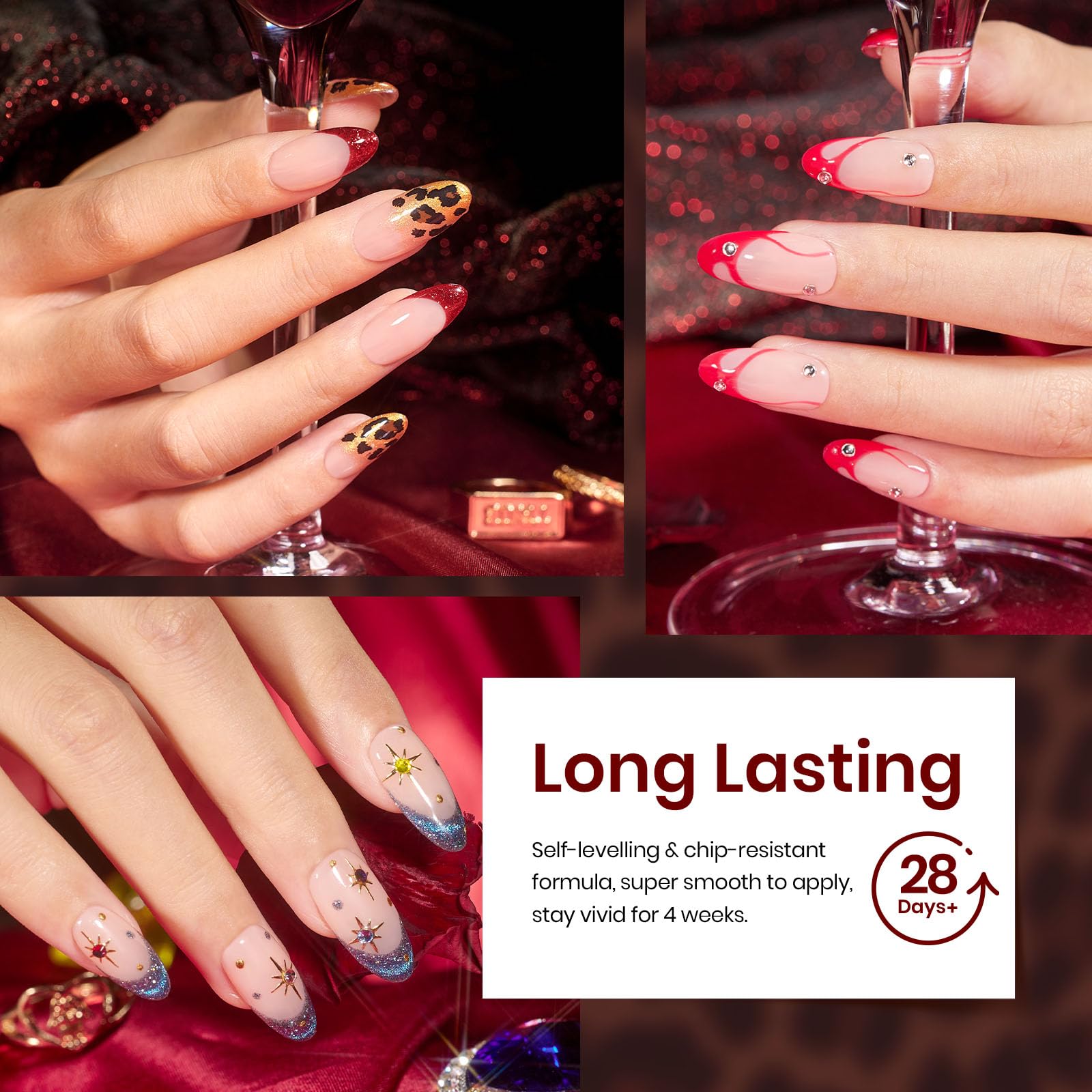 Beetles Winter Gel Polish Kit base coat ensures smooth adhesion and long-lasting color.