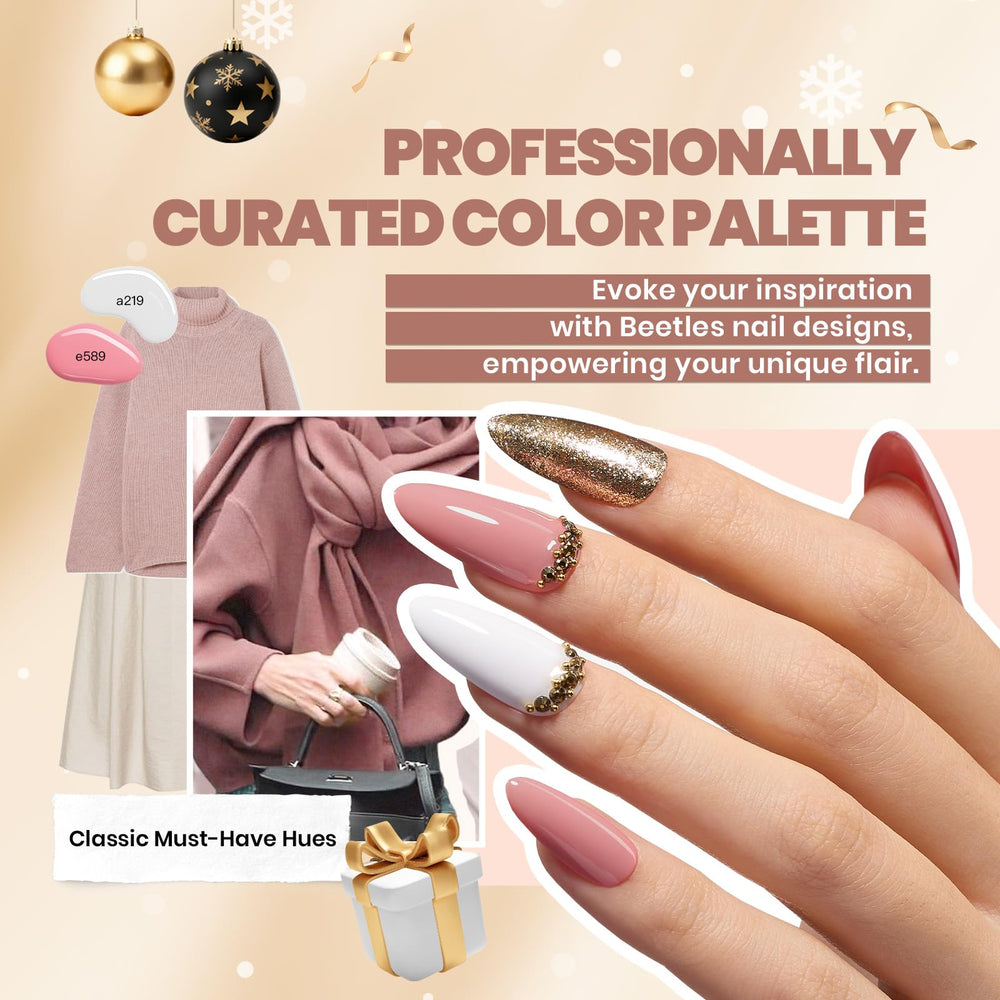 Beetles Gel Polish Kit base and top coats in sleek packaging for easy use
