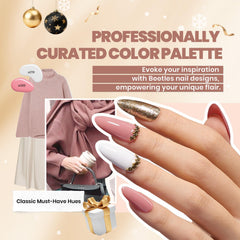 Beetles Gel Polish Kit base and top coats in sleek packaging for easy use
