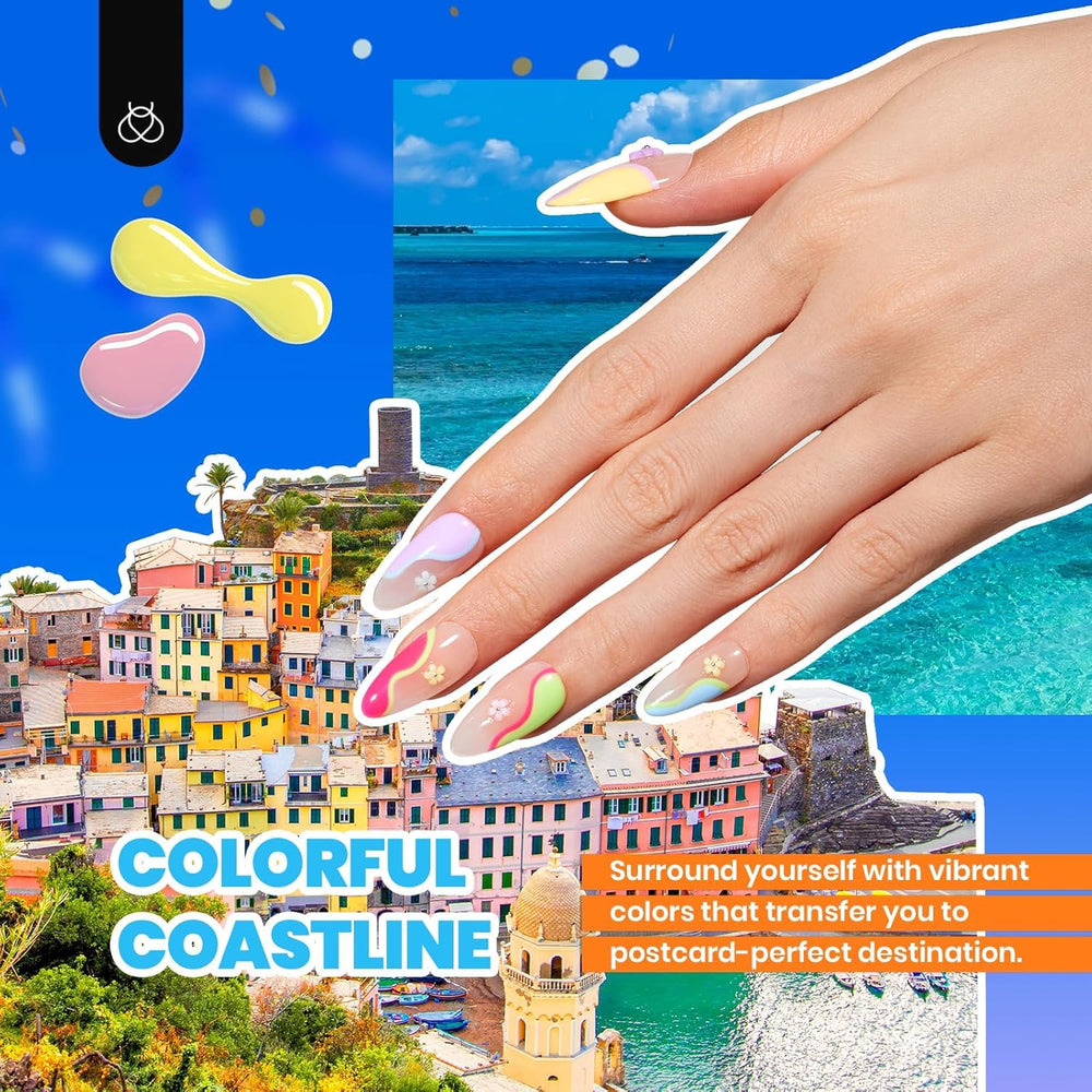 Beetles Winter Gel Polish Kit base/top coats for quick, durable nail art.