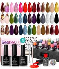 Beetles Winter Gel Polish Kit cat eye glitter colors for dazzling holiday nails.