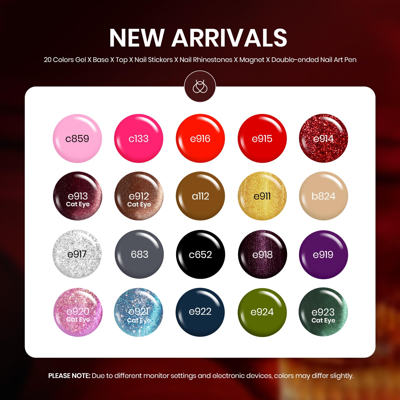 Beetles Winter Gel Polish Kit glossy and matte top coats for shine or texture.