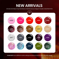 Beetles Winter Gel Polish Kit glossy and matte top coats for shine or texture.