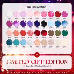 Beetles Winter Gel Polish Set base and top coats shown for long-lasting, glossy finishes.