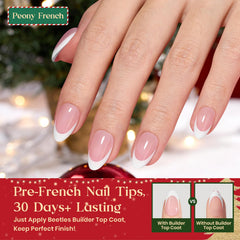 Beetles X Press Kit nails on hand with natural color and fit