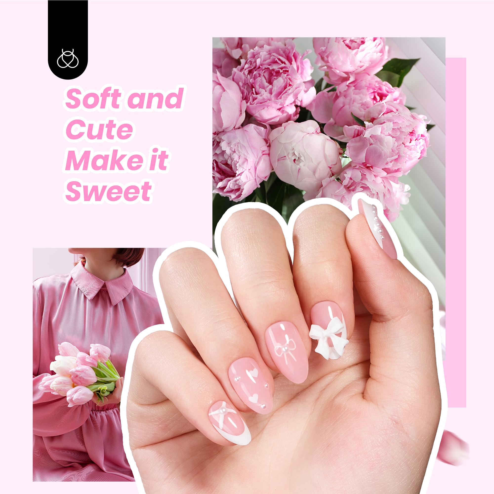 Beetles X Press Nail Glue, Builder Gel and Top Coat ensure adhesion and shine