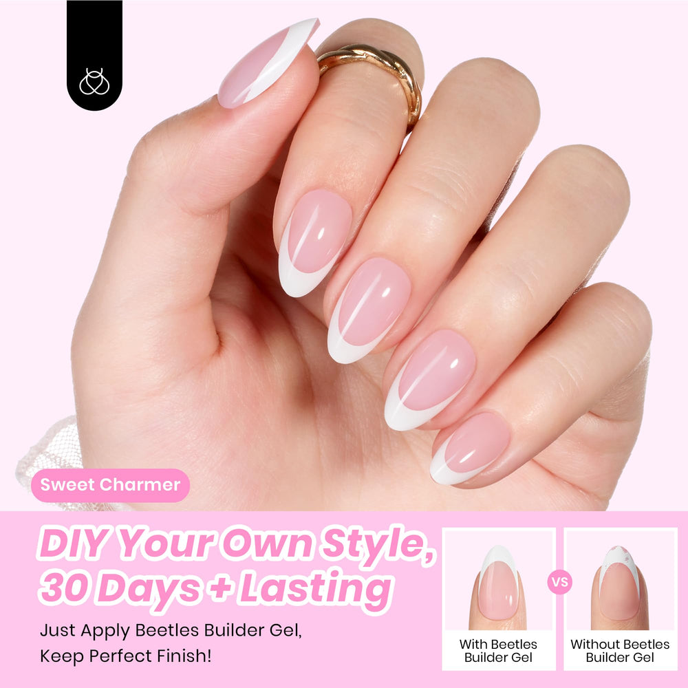 Beetles X Press Nails 16 sizes short almond fit most nails for precise look
