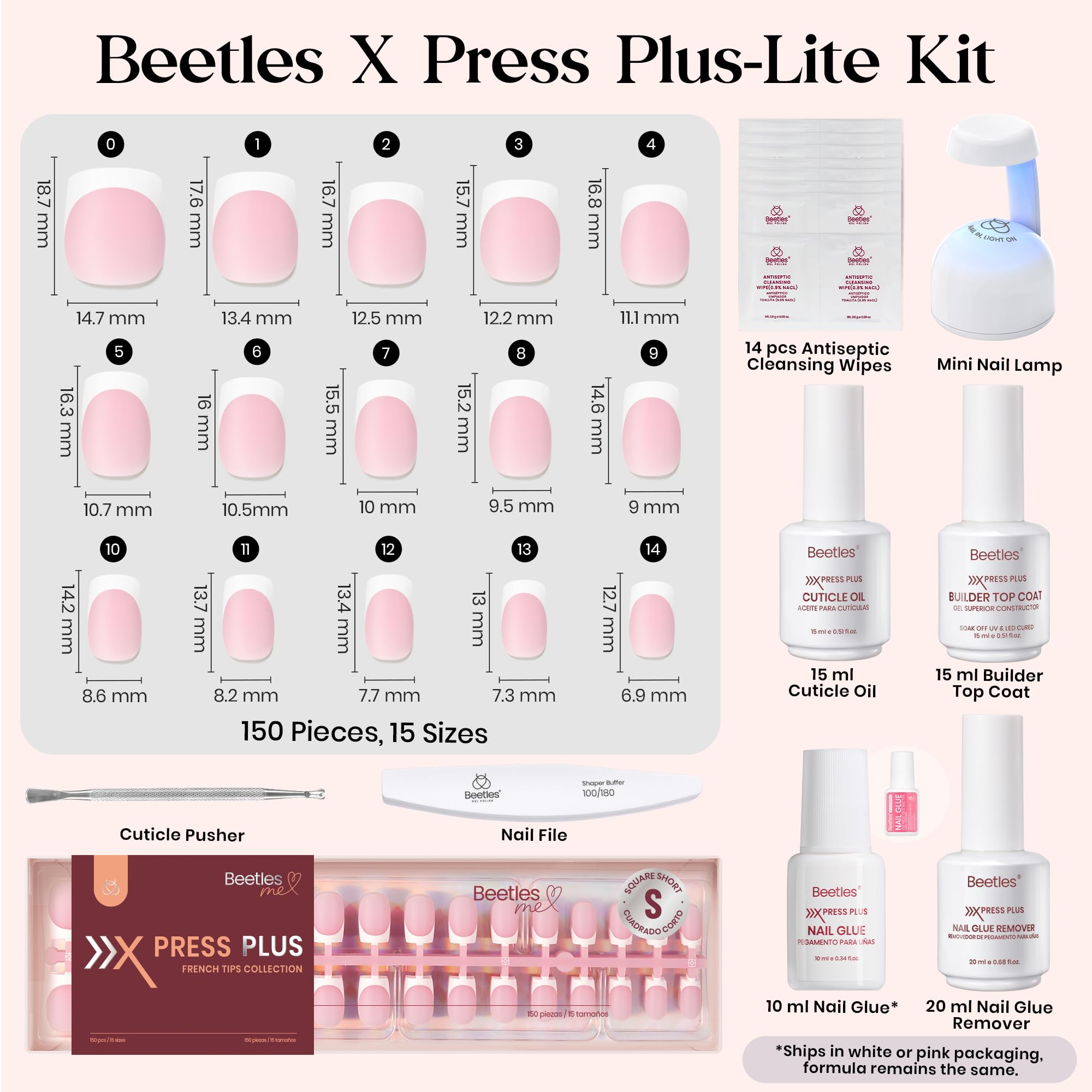 Beetles X Press Plus cuticle pusher for precise prep and clean nails.