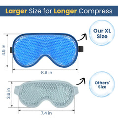 BeeVines cooling eye mask plastic side provides cooler or warmer temperature.
