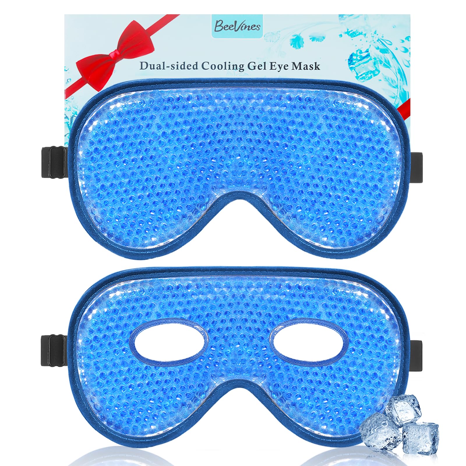 BeeVines cooling eye mask regular design covers the full eye for soothing relief.