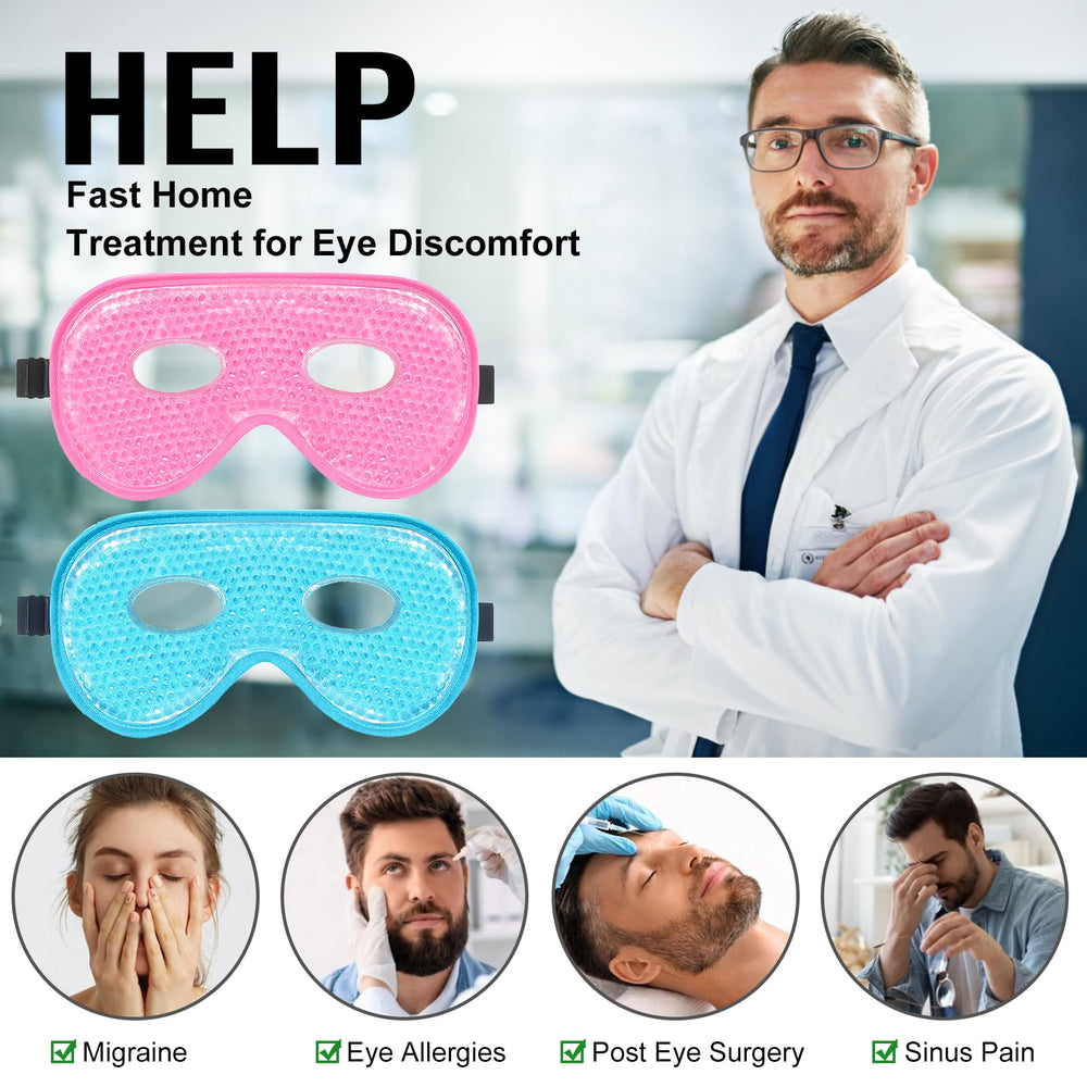 BeeVines Gel Eye Mask hot/cold therapy in microwave for quick relief
