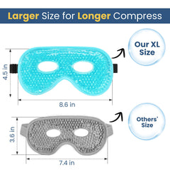 BeeVines Gel Eye Mask reversible design with dual sides for cooling or plush comfort