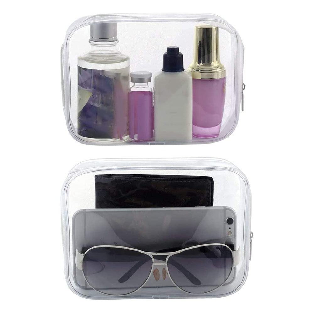 BEFORYOU clear toiletry bag showing contents at a glance for stress-free travel prep.