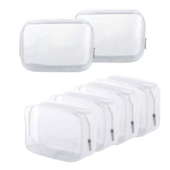 BEFORYOU clear toiletry pouch 6-pack, transparent design for quick item checks during travel.