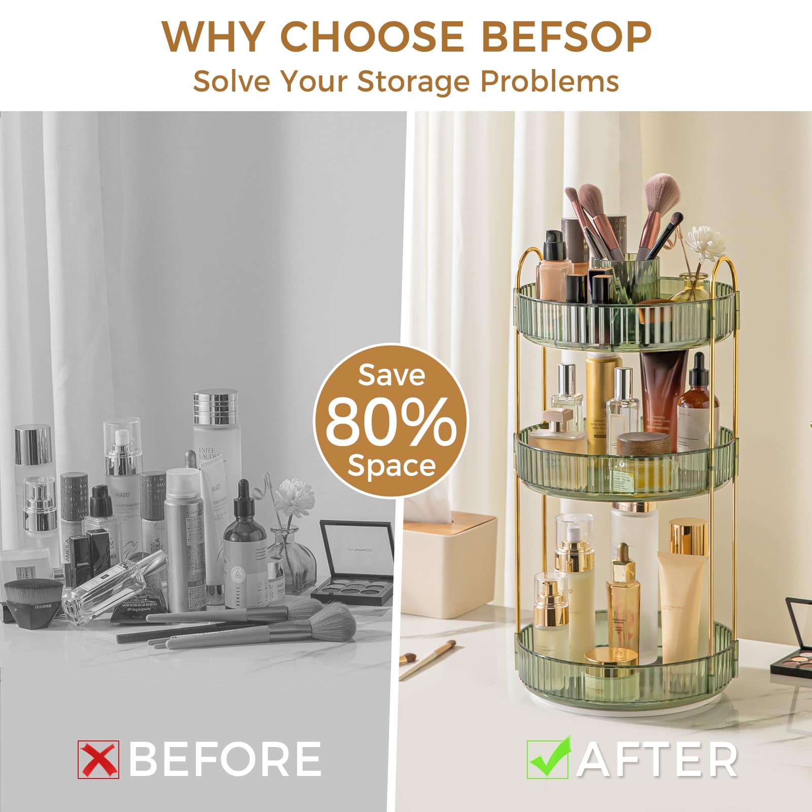 BEFSOP premium PET tray with detachable trays for durable setup.