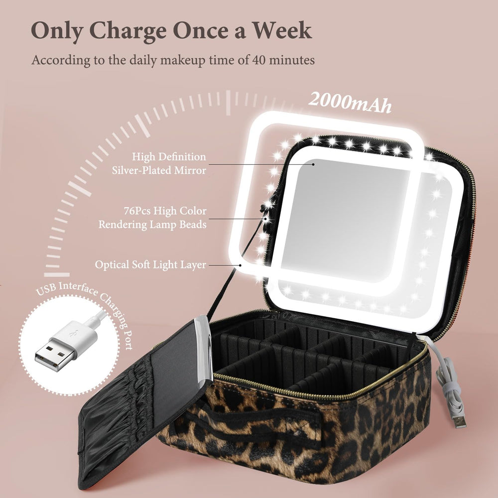 Behaesty travel makeup bag brush storage board close-up with ten compartments for tools.