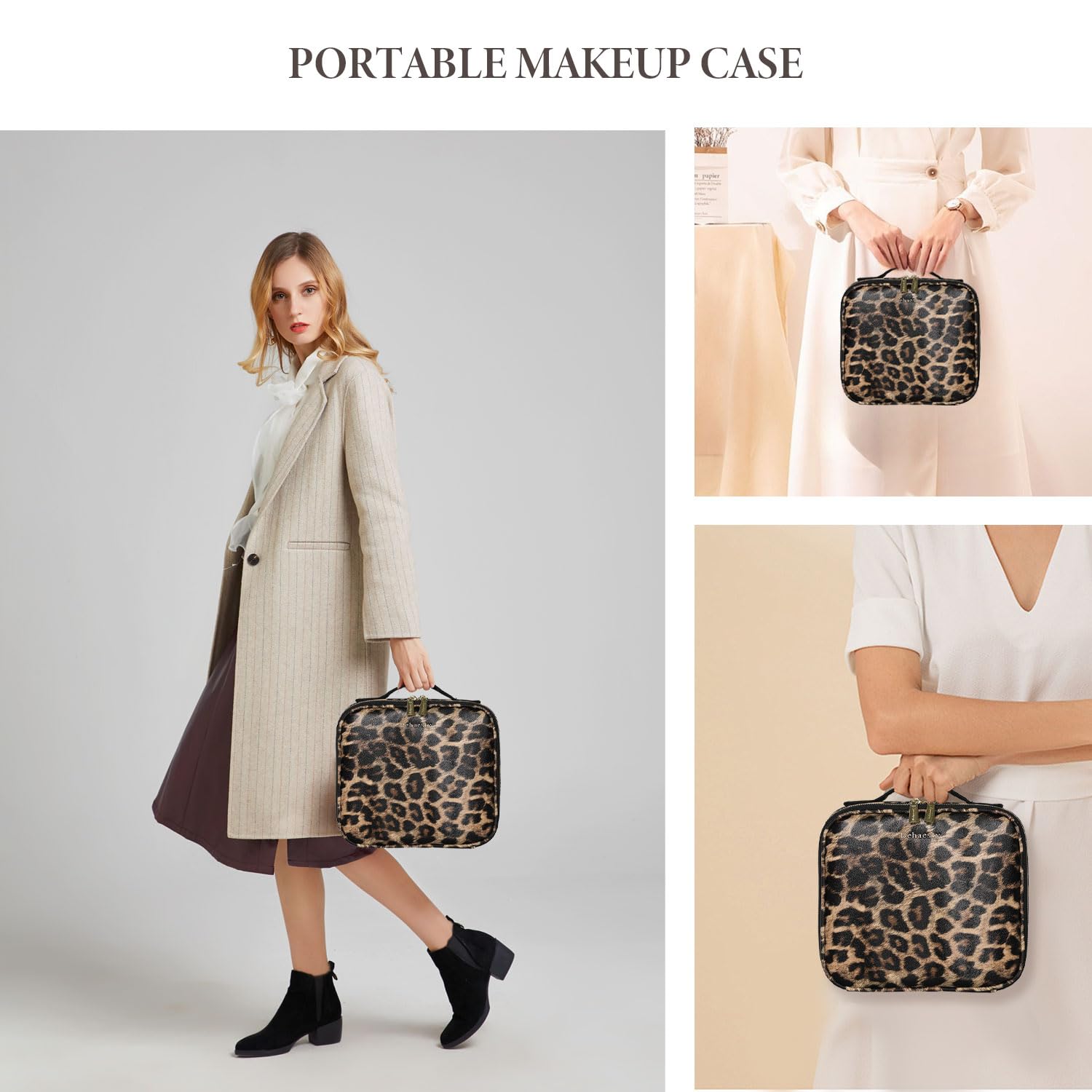 Behaesty travel makeup bag gift idea shot suggests versatile organizer for travelers.