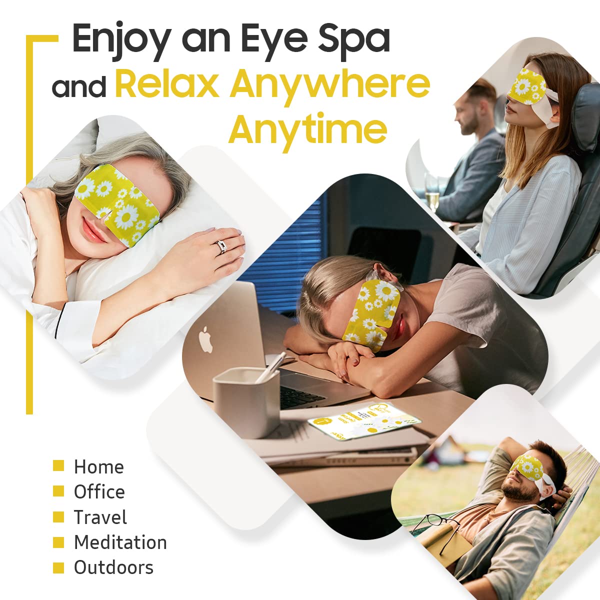 BeHoomi steam eye mask travel-friendly design ready for on-the-go use.