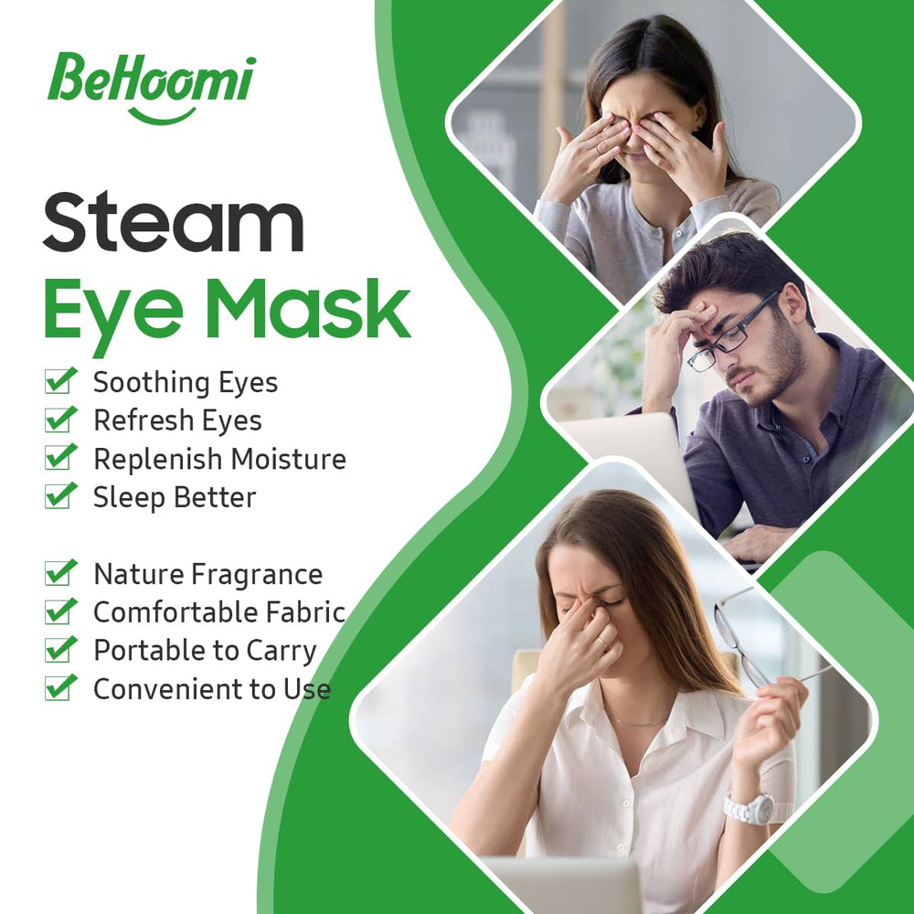 BeHoomi steam eye mask upgraded fabric shows no lint and skin-friendly feel
