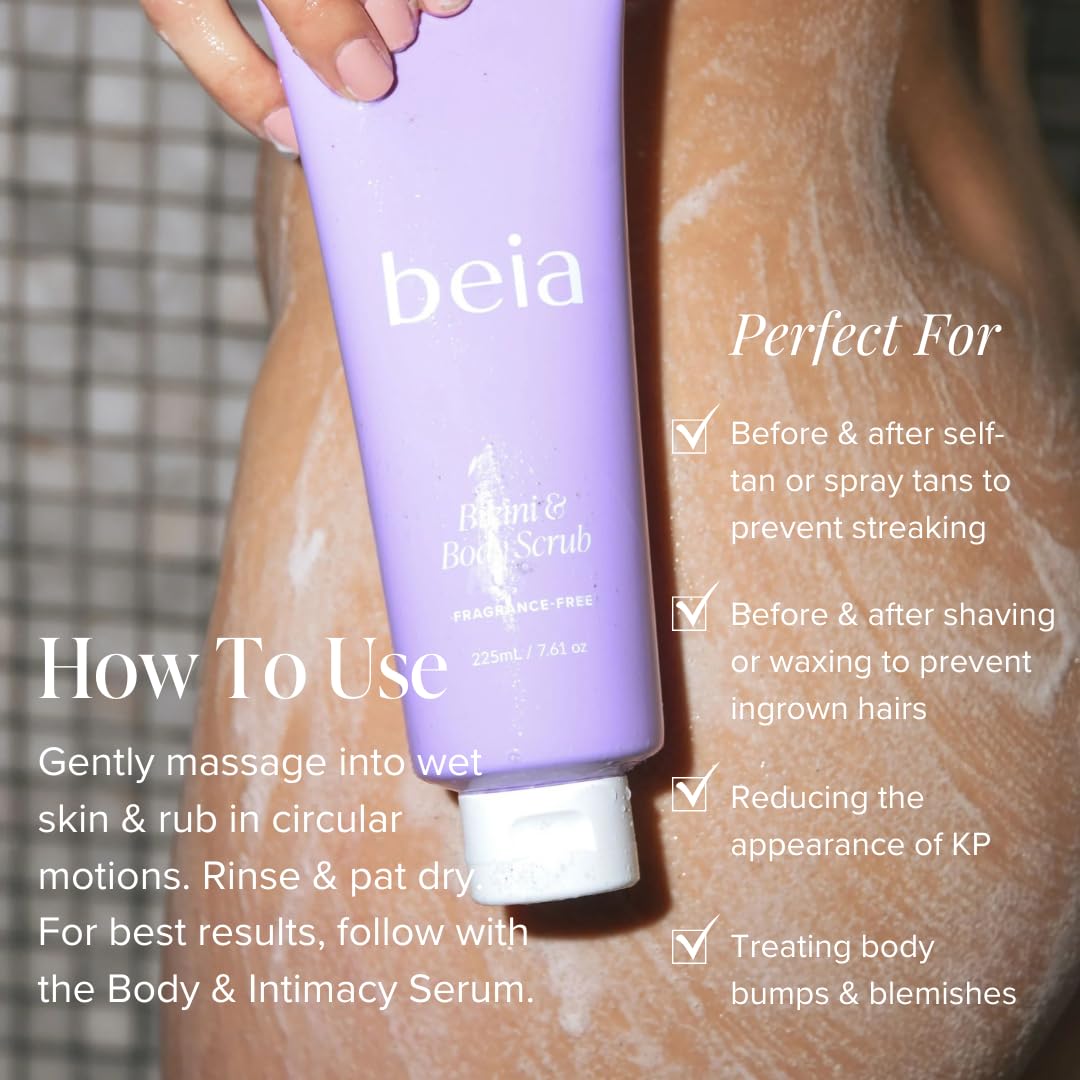 Beia underarms application scene demonstrates smoothing before shaving.