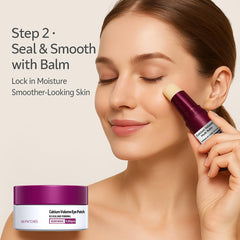 BeiBreeze balm-application-closeup illustrates easy glide around the eye area.
