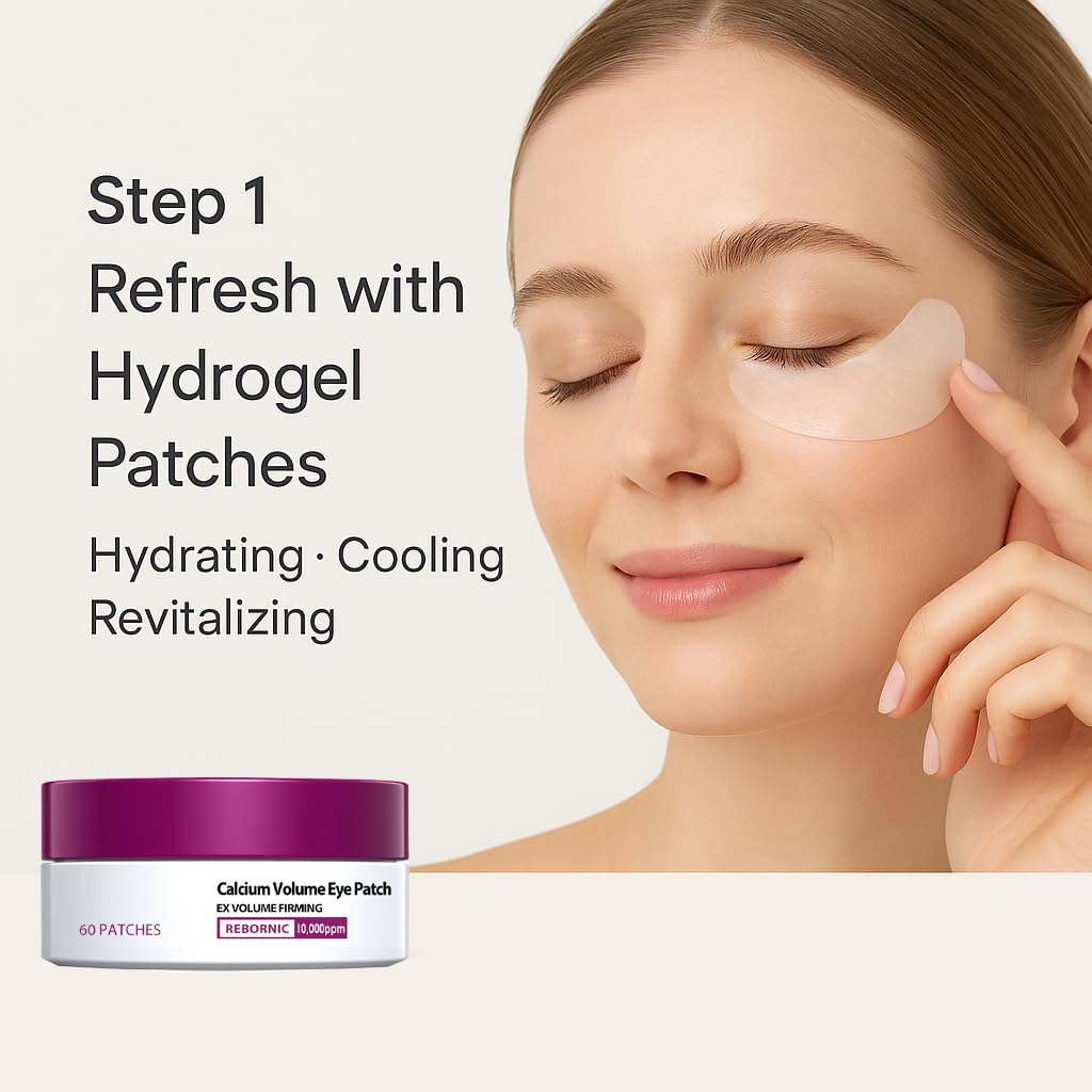 BeiBreeze eye-care duo patch closeup shows cooling hydrogel texture.