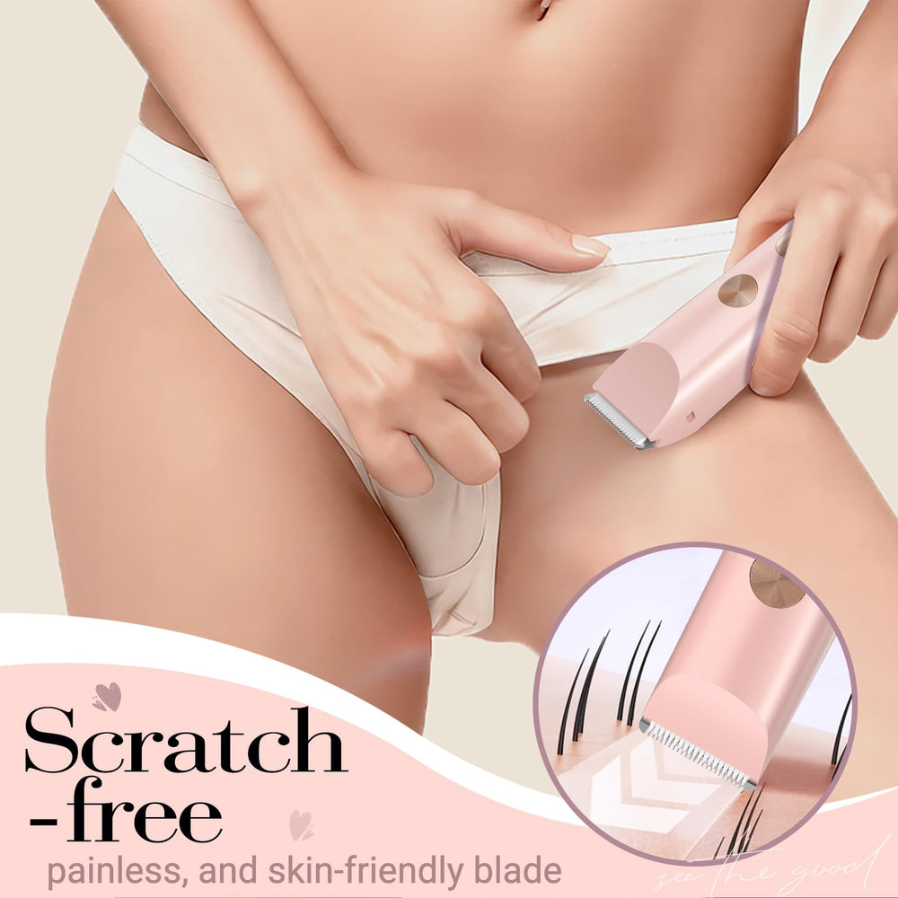 Beidouna women's electric razor 2-in-1 facial head enables precise touch-ups on brows.