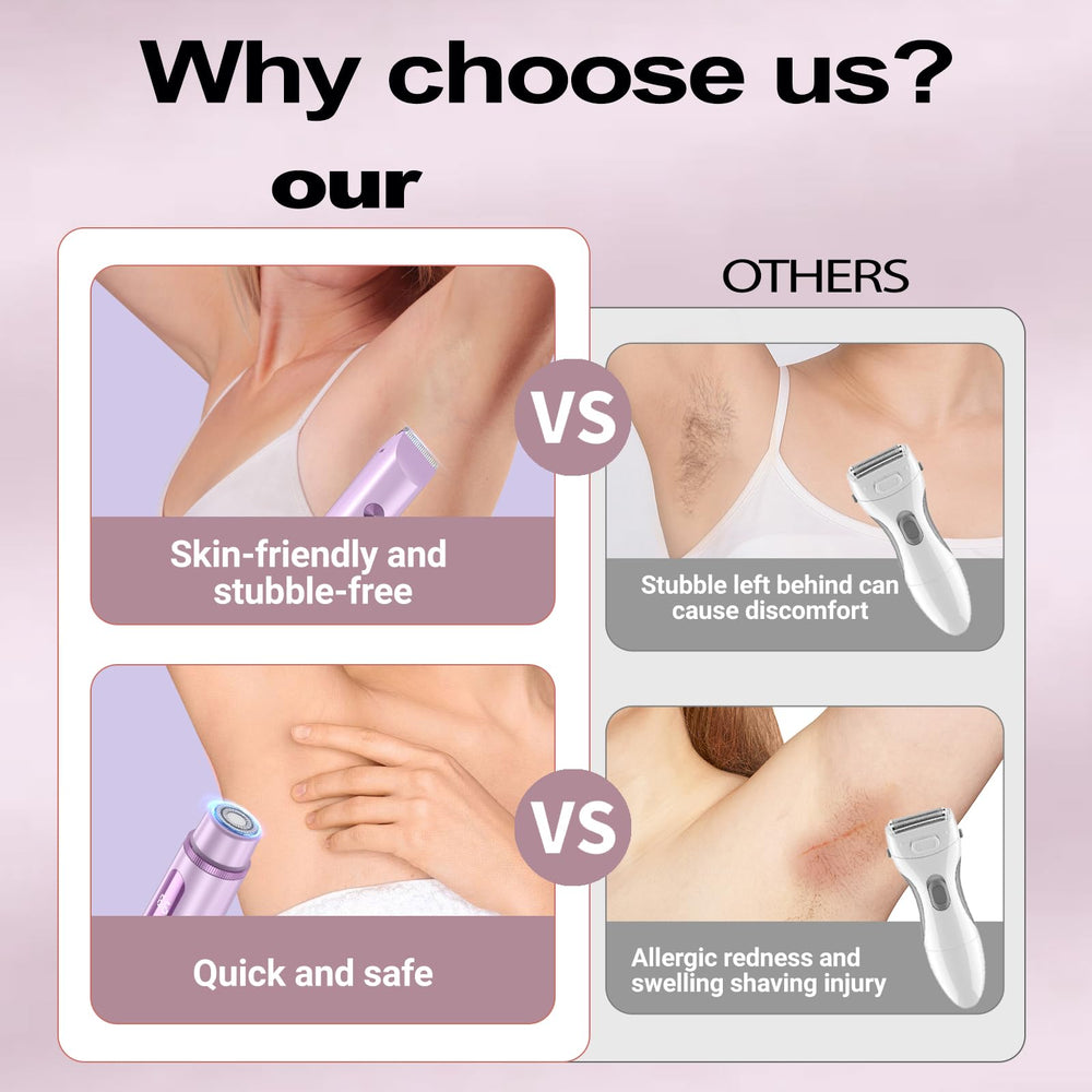 BEIDUONA Bikini Trimmer IPX7 waterproof image shows shower-ready grooming in any session.