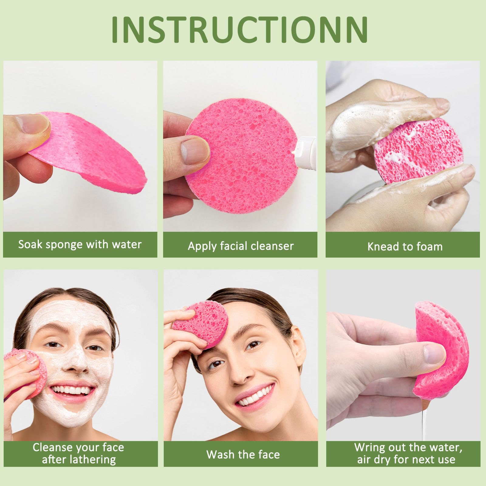 Beieverluck multipurpose sponges suit daily wash, deep cleanse, and mask removal.