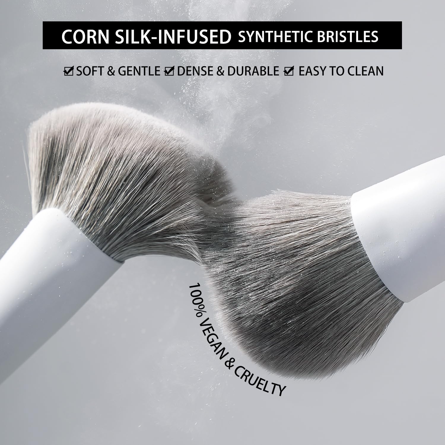 BEILI white contour brush for sculpted definition and soft edges.
